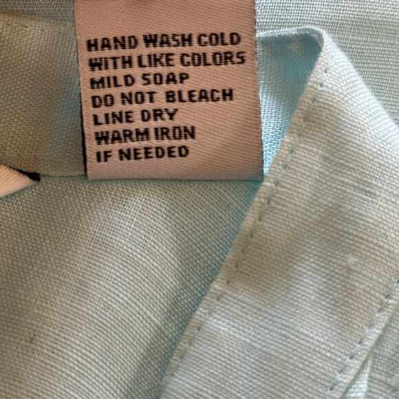 LUCY & LAUREL Linen boho Hippie Dainty Preppy Party Size Large‎ Top - Picture 11 of 11